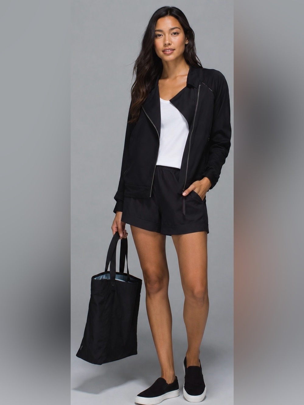 Lululemon Soft Summer Jacket Black / All Court Texture Deep Coal Black Size 6